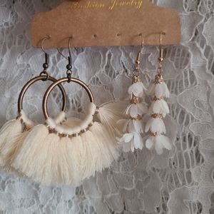 * SOLD Boho tassel earrings set SOLD*